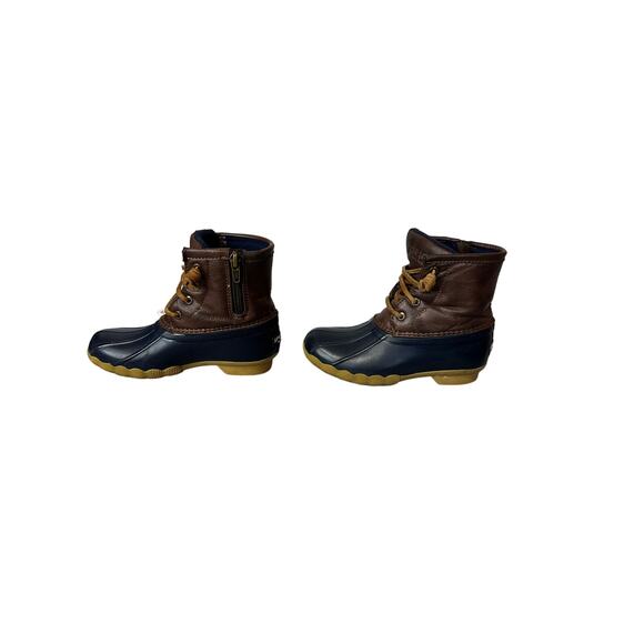 Sperry Port Boot Boys Girls Kids Waterproof Duck Boots Lace Up Brown SZ 12 - Picture 3 of 5